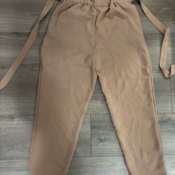 Dynamite Taupe Wrap Belt Pants - Picture 2 of 2